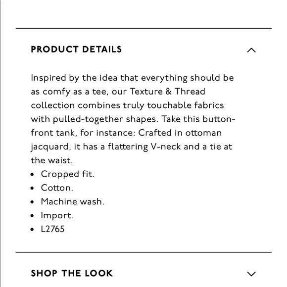 Madewell Texture & Thread Button-Front Tie Tank - Picture 4 of 4